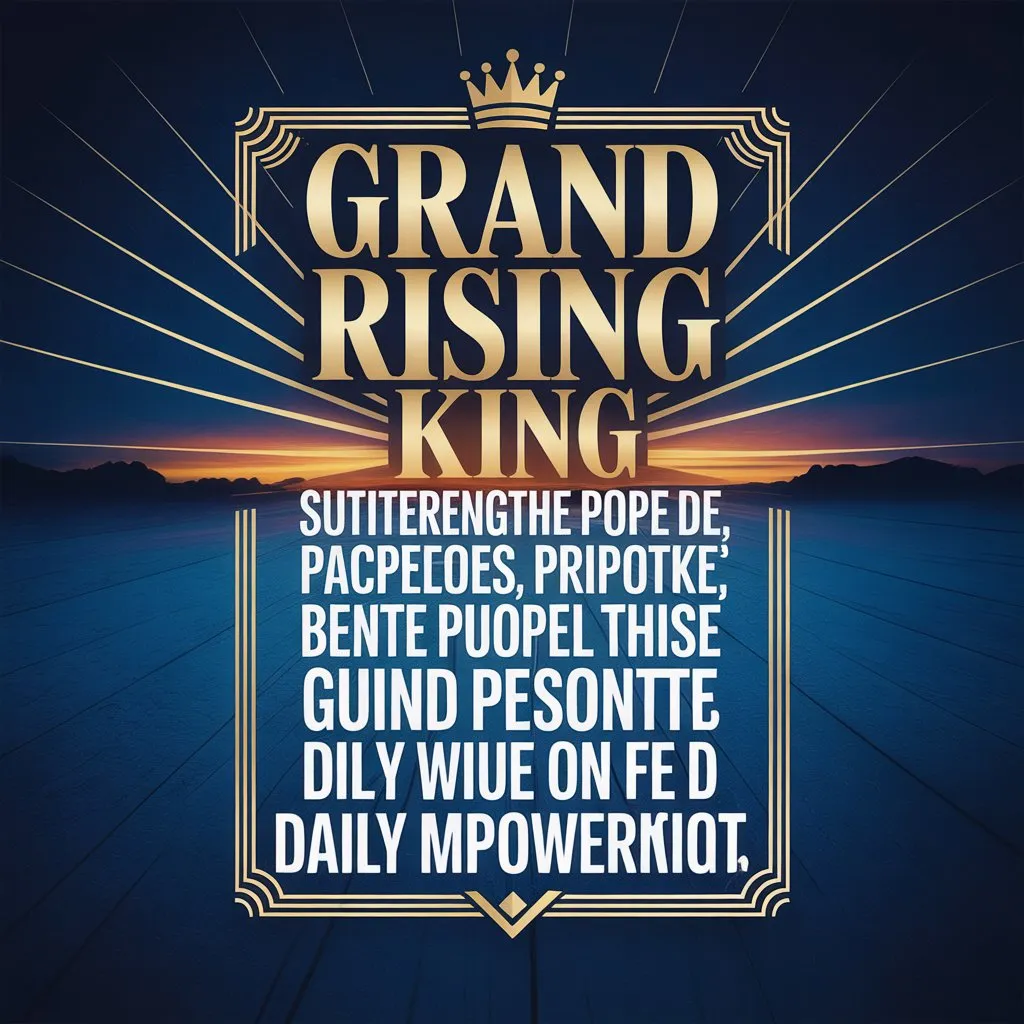 Grand Rising King Quotes to Start Your Day with Power