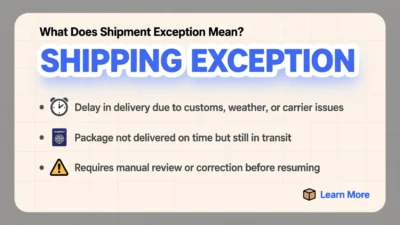 what does shipment exception mean