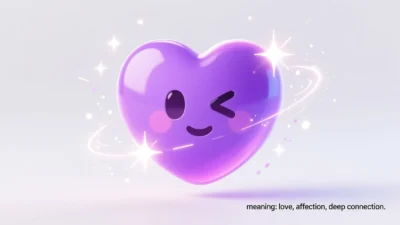 The Purple Heart Emoji Mean